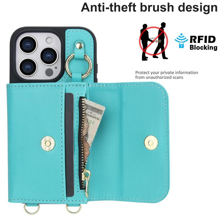 For iPhone 16 Plus AwQuer 2 in 1 Crossbody Wallet Leather Back Phone Case
