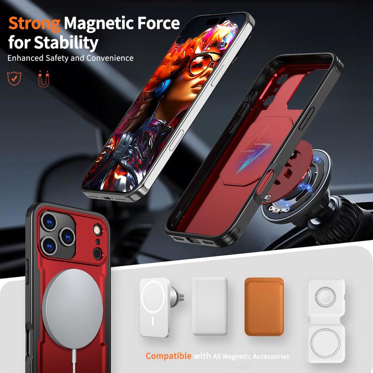 For iPhone 17 Pro Max kalebol Metal 360 Degree Rotation Holder MagSafe Phone Case