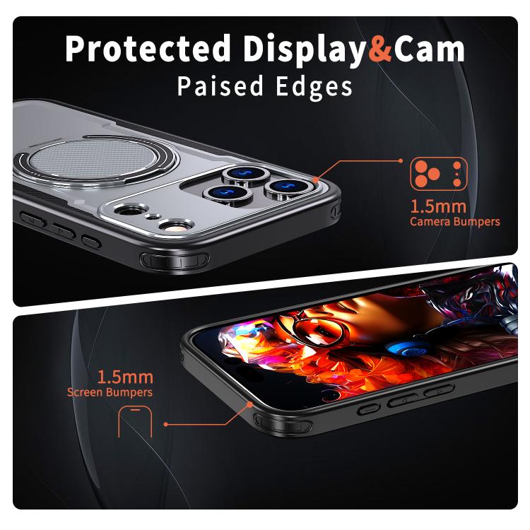 For iPhone 17 Pro Max kalebol Metal 360 Degree Rotation Holder MagSafe Phone Case