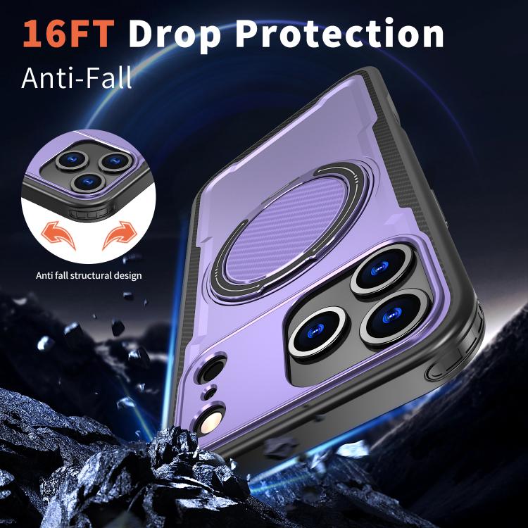 For iPhone 17 Pro kalebol Metal 360 Degree Rotation Holder MagSafe Phone Case