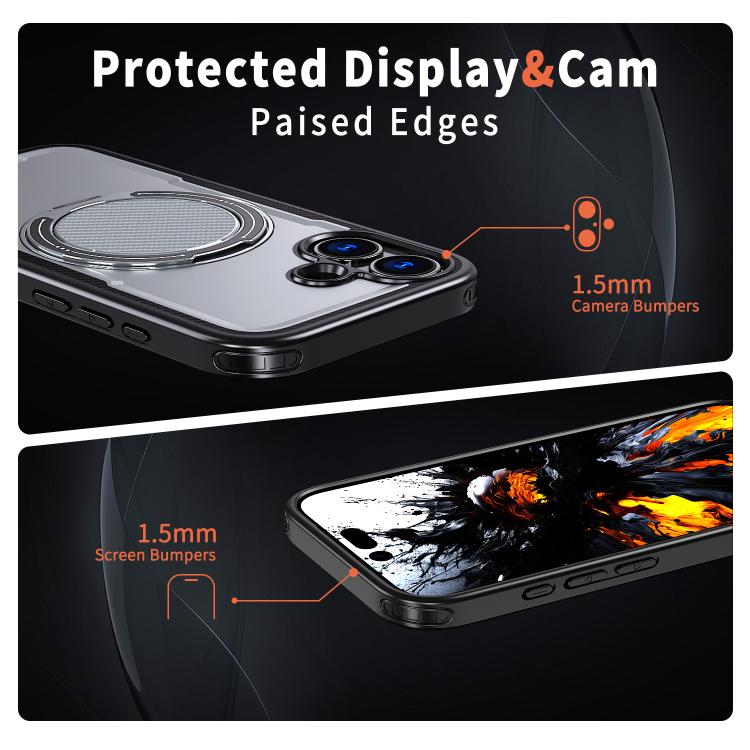 For iPhone 17 kalebol Metal 360 Degree Rotation Holder MagSafe Phone Case