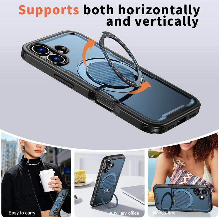 For iPhone 17 kalebol Metal 360 Degree Rotation Holder MagSafe Phone Case