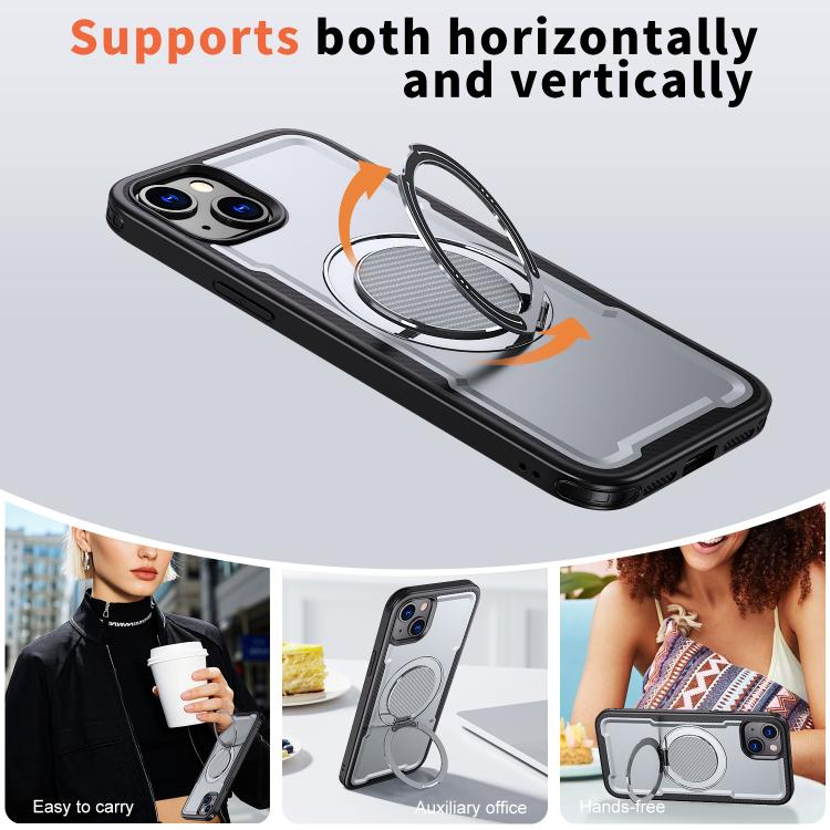 For iPhone 15 kalebol Metal 360 Degree Rotation Holder MagSafe Phone Case