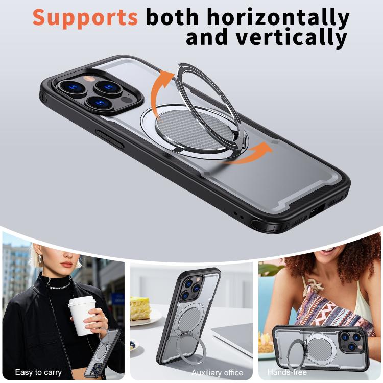 For iPhone 14 Pro Max kalebol Metal 360 Degree Rotation Holder MagSafe Phone Case