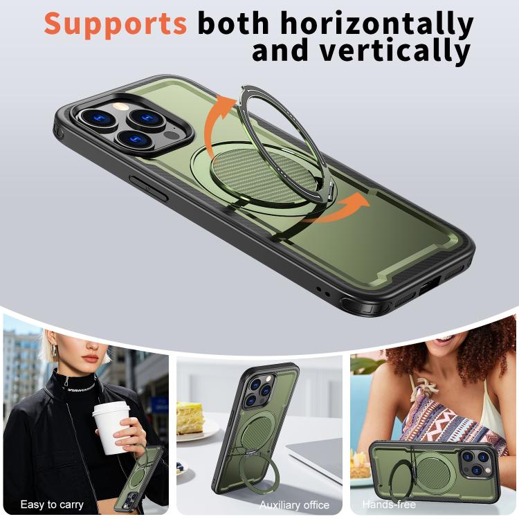 For iPhone 14 Pro Max kalebol Metal 360 Degree Rotation Holder MagSafe Phone Case
