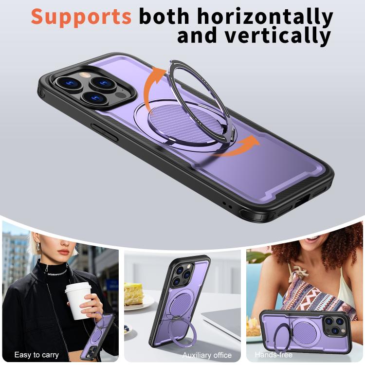 For iPhone 14 Pro Max kalebol Metal 360 Degree Rotation Holder MagSafe Phone Case