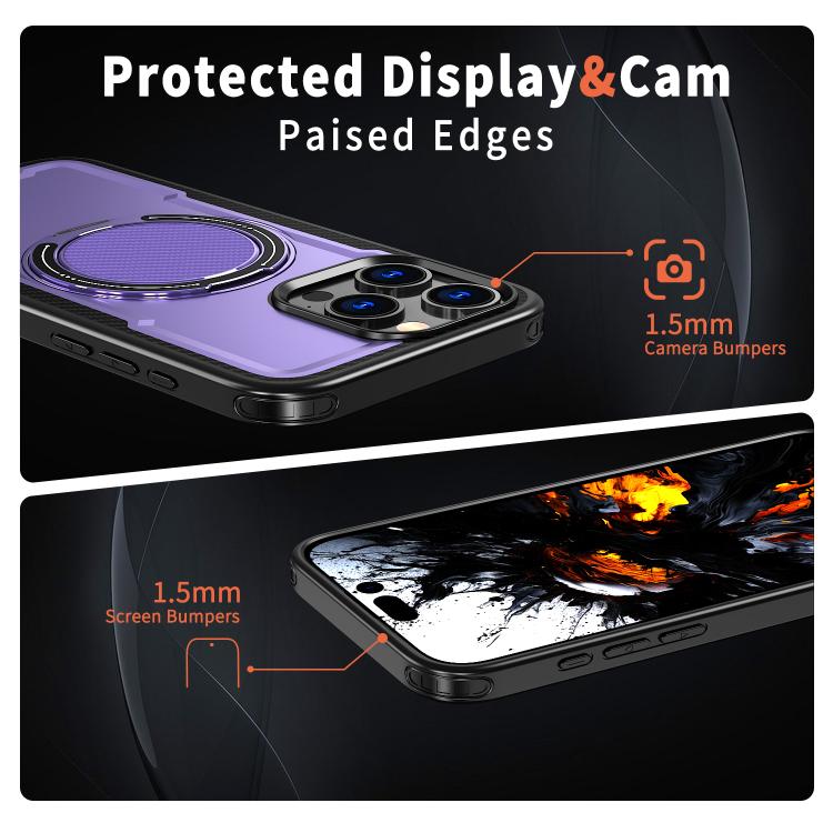 For iPhone 13 Pro kalebol Metal 360 Degree Rotation Holder MagSafe Phone Case