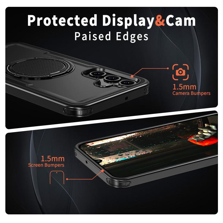 For Samsung Galaxy A16 5G kalebol Metal 360 Degree Rotation Holder MagSafe Phone Case