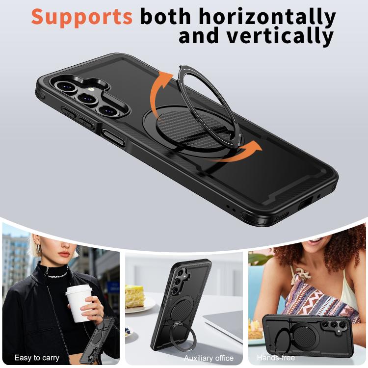 For Samsung Galaxy A16 5G kalebol Metal 360 Degree Rotation Holder MagSafe Phone Case