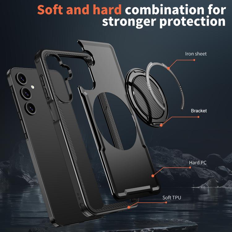For Samsung Galaxy A16 5G kalebol Metal 360 Degree Rotation Holder MagSafe Phone Case
