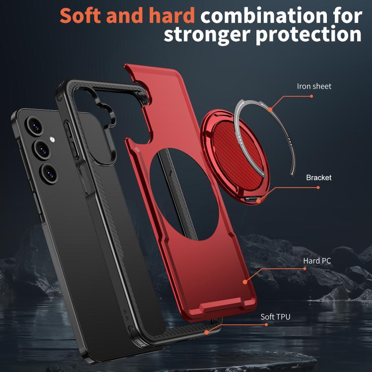 For Samsung Galaxy A16 5G kalebol Metal 360 Degree Rotation Holder MagSafe Phone Case