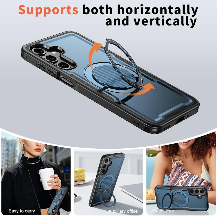 For Samsung Galaxy A16 5G kalebol Metal 360 Degree Rotation Holder MagSafe Phone Case