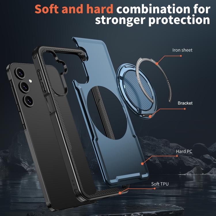 For Samsung Galaxy A16 5G kalebol Metal 360 Degree Rotation Holder MagSafe Phone Case