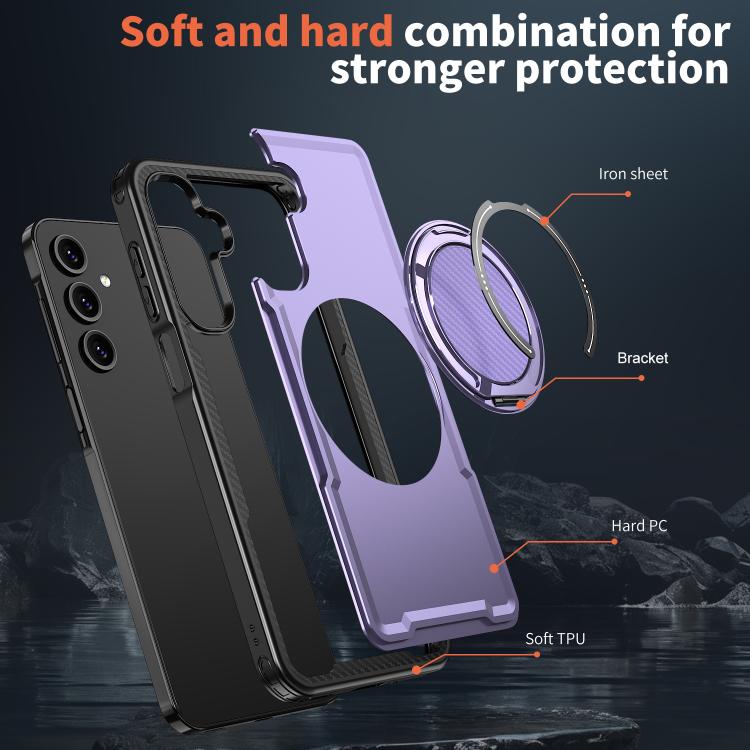 For Samsung Galaxy A16 5G kalebol Metal 360 Degree Rotation Holder MagSafe Phone Case