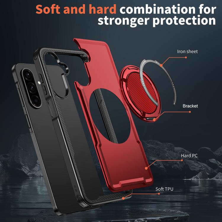 For Samsung Galaxy A26 5G kalebol Metal 360 Degree Rotation Holder MagSafe Phone Case