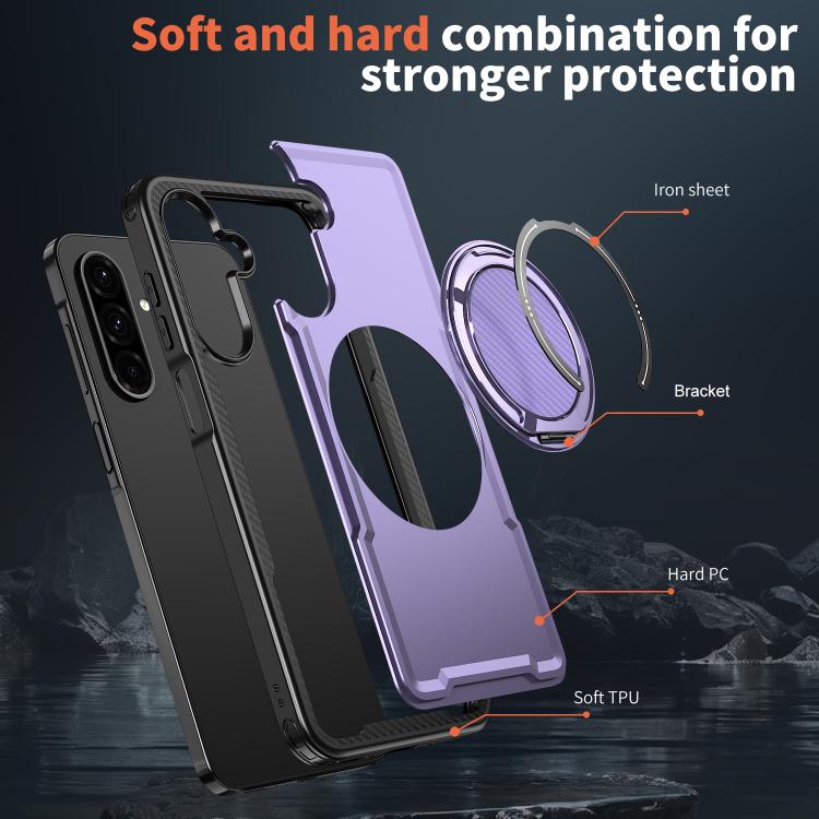 For Samsung Galaxy A26 5G kalebol Metal 360 Degree Rotation Holder MagSafe Phone Case
