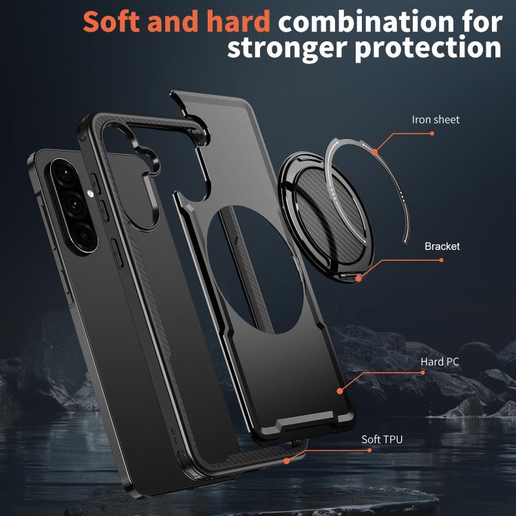 For Samsung Galaxy A56 5G kalebol Metal 360 Degree Rotation Holder MagSafe Phone Case