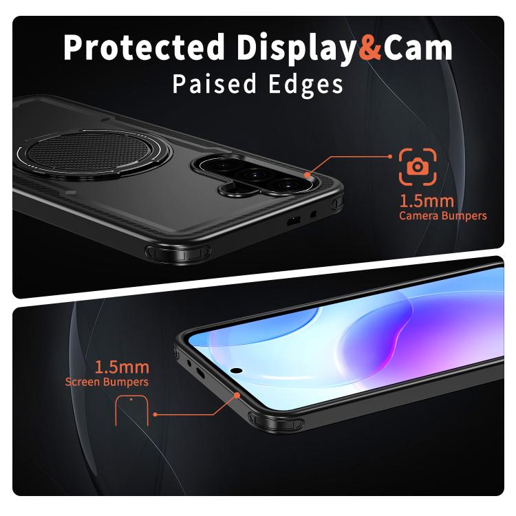 For Samsung Galaxy A36 5G kalebol Metal 360 Degree Rotation Holder MagSafe Phone Case