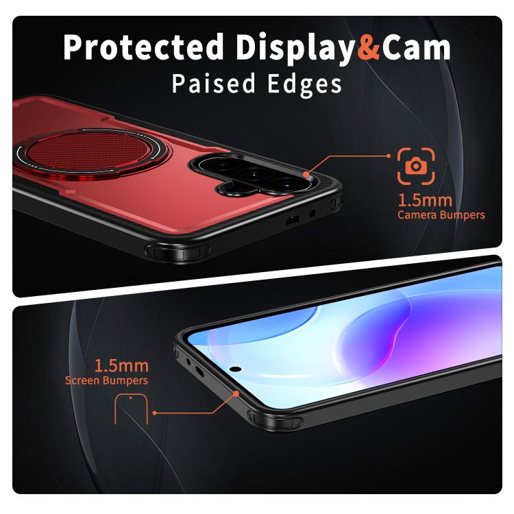 For Samsung Galaxy A36 5G kalebol Metal 360 Degree Rotation Holder MagSafe Phone Case