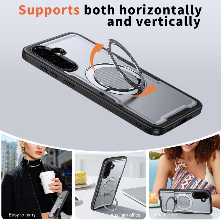 For Samsung Galaxy A36 5G kalebol Metal 360 Degree Rotation Holder MagSafe Phone Case