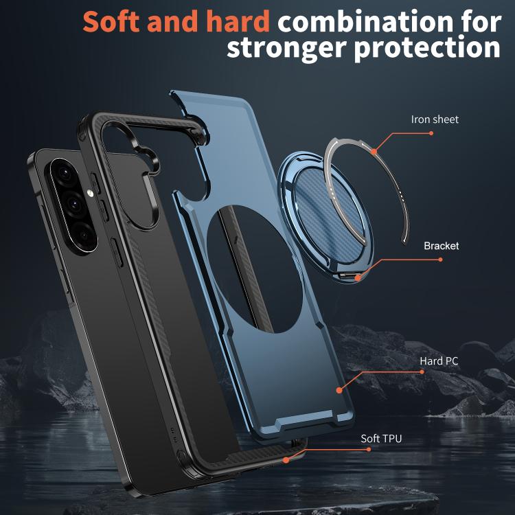 For Samsung Galaxy A36 5G kalebol Metal 360 Degree Rotation Holder MagSafe Phone Case