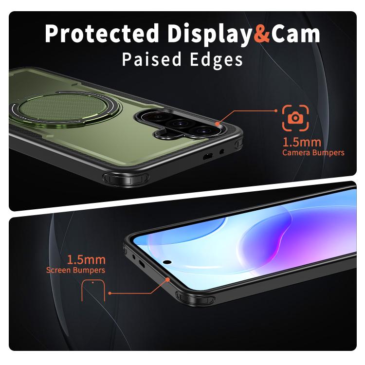 For Samsung Galaxy A36 5G kalebol Metal 360 Degree Rotation Holder MagSafe Phone Case