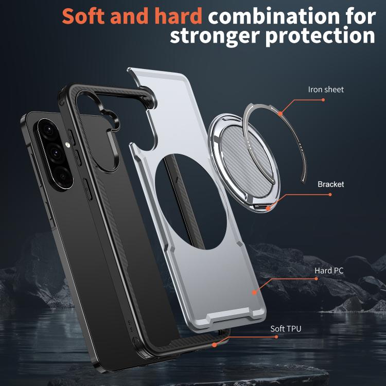 For Samsung Galaxy A17 5G kalebol Metal 360 Degree Rotation Holder MagSafe Phone Case