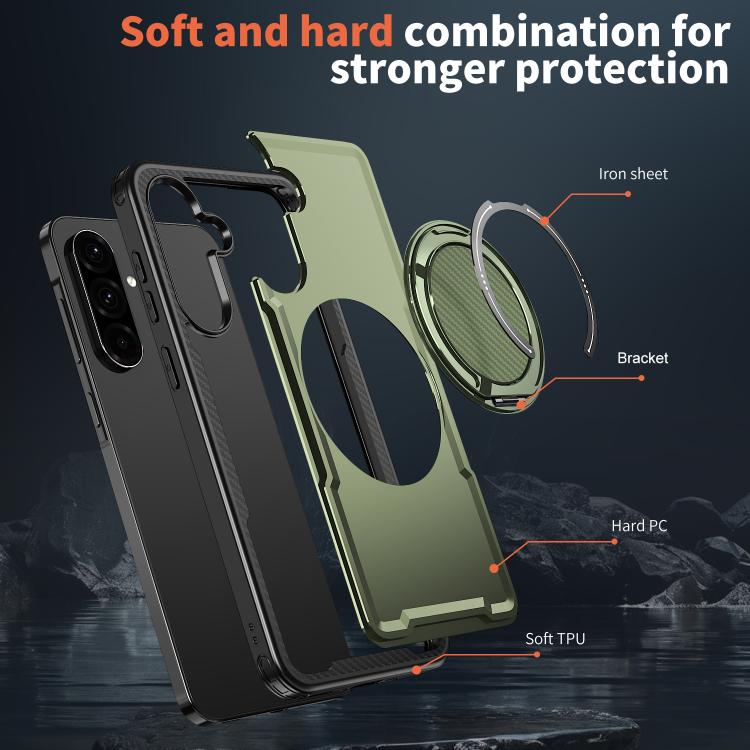 For Samsung Galaxy A17 5G kalebol Metal 360 Degree Rotation Holder MagSafe Phone Case