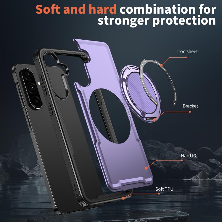 For Samsung Galaxy A17 5G kalebol Metal 360 Degree Rotation Holder MagSafe Phone Case