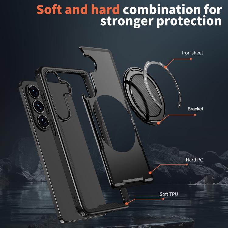 For Samsung Galaxy S26 5G Kalebol Metal 360 Degree Rotation Holder MagSafe Phone Case