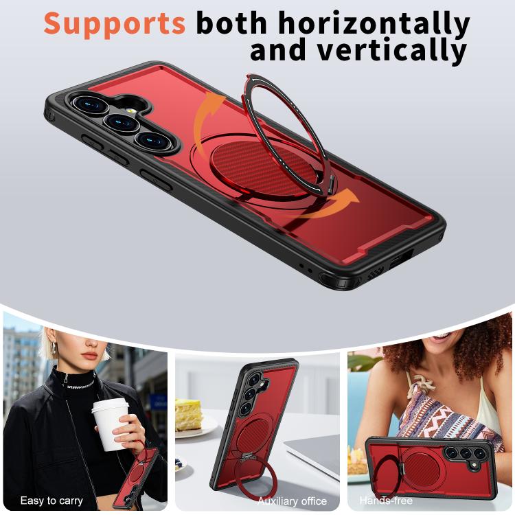 For Samsung Galaxy S26 5G Kalebol Metal 360 Degree Rotation Holder MagSafe Phone Case