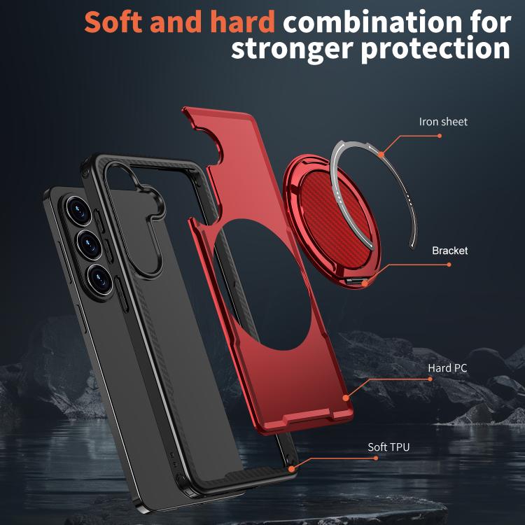 For Samsung Galaxy S26 5G Kalebol Metal 360 Degree Rotation Holder MagSafe Phone Case