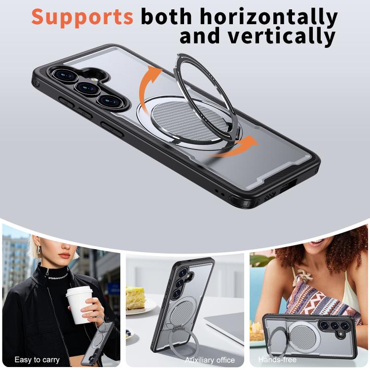 For Samsung Galaxy S26 5G Kalebol Metal 360 Degree Rotation Holder MagSafe Phone Case