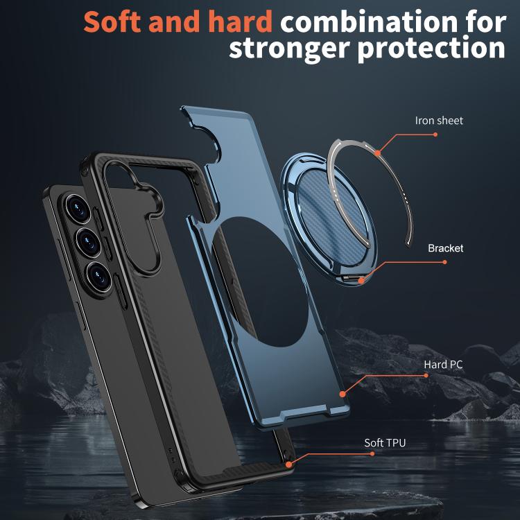 For Samsung Galaxy S26 5G Kalebol Metal 360 Degree Rotation Holder MagSafe Phone Case