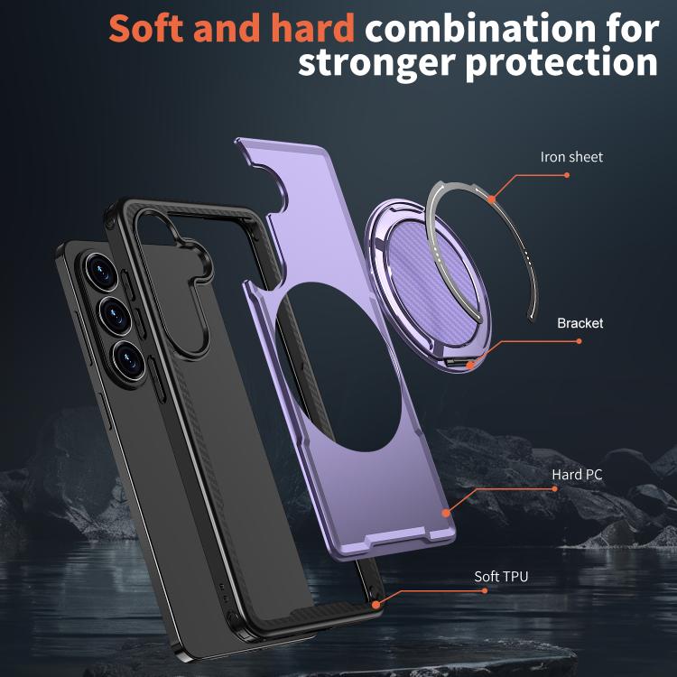 For Samsung Galaxy S26 5G Kalebol Metal 360 Degree Rotation Holder MagSafe Phone Case