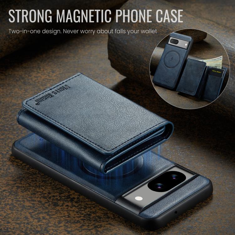 For Google Pixel 7a Fierre Shann 2 in 1 Holder RFID Card Slot Wallet MagSafe Phone Case