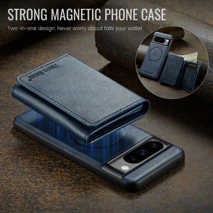 For Google Pixel 7 Pro Fierre Shann 2 in 1 Holder RFID Card Slot Wallet MagSafe Phone Case