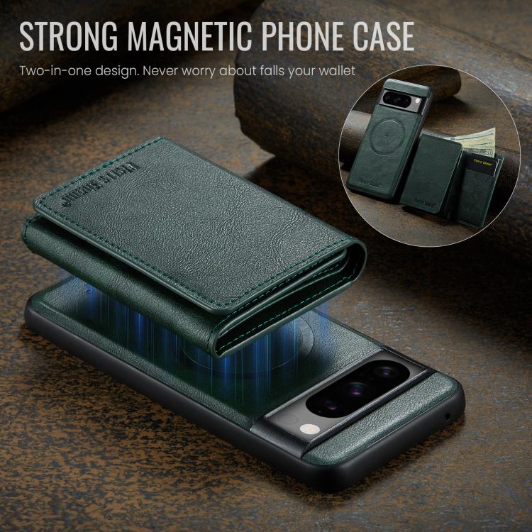 For Google Pixel 7 Pro Fierre Shann 2 in 1 Holder RFID Card Slot Wallet MagSafe Phone Case