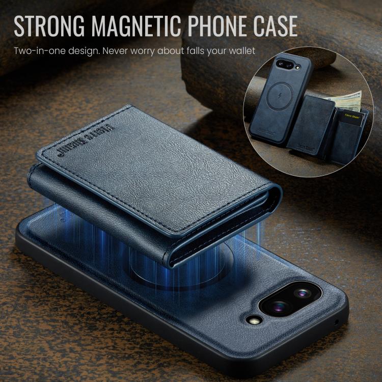 For Google Pixel 9a Fierre Shann 2 in 1 Holder RFID Card Slot Wallet MagSafe Phone Case