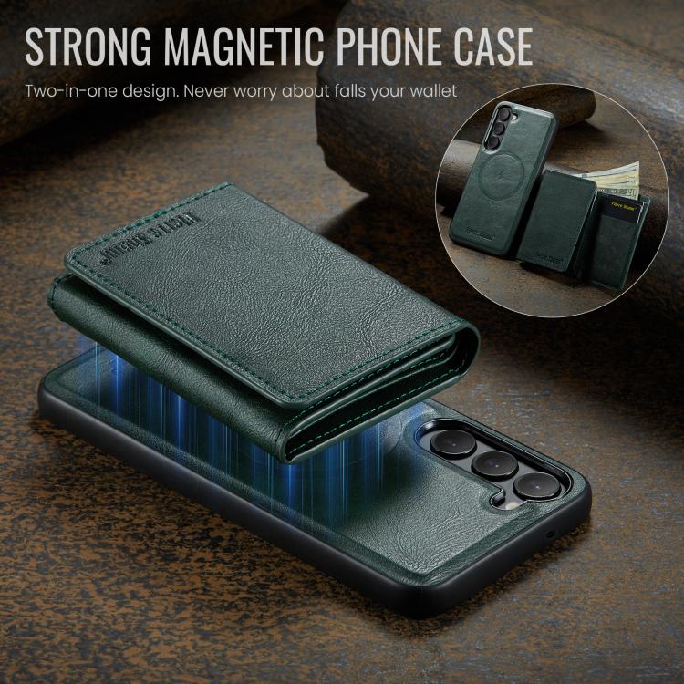 For Samsung Galaxy S23 5G Fierre Shann 2 in 1 Holder RFID Card Slot Wallet MagSafe Phone Case