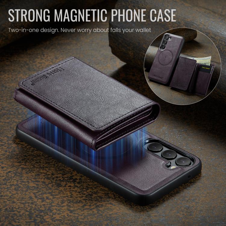 For Samsung Galaxy S23 5G Fierre Shann 2 in 1 Holder RFID Card Slot Wallet MagSafe Phone Case