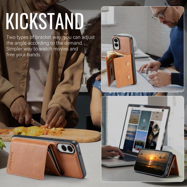 For Samsung Galaxy S25 Edge 5G Fierre Shann 2 in 1 Holder RFID Card Slot Wallet MagSafe Phone Case