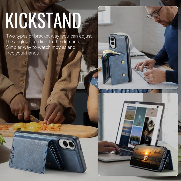 For Samsung Galaxy S25 Edge 5G Fierre Shann 2 in 1 Holder RFID Card Slot Wallet MagSafe Phone Case