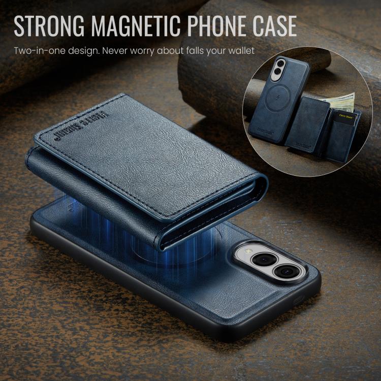 For Samsung Galaxy S25 Edge 5G Fierre Shann 2 in 1 Holder RFID Card Slot Wallet MagSafe Phone Case