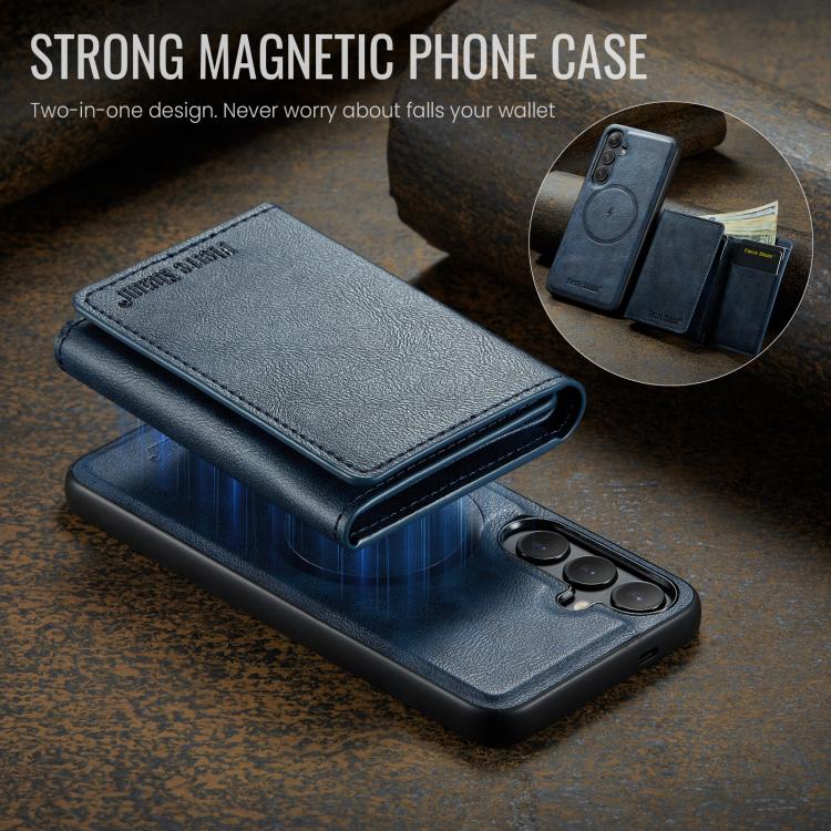 For Samsung Galaxy S25+ 5G Fierre Shann 2 in 1 Holder RFID Card Slot Wallet MagSafe Phone Case
