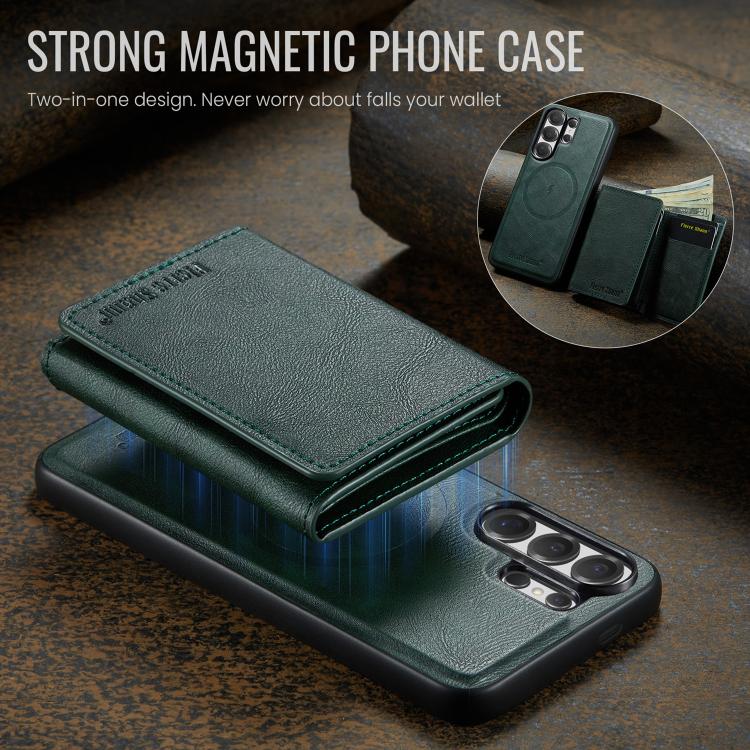 For Samsung Galaxy S26 Ultra 5G Fierre Shann 2 in 1 Holder RFID Card Slot Wallet MagSafe Phone Case