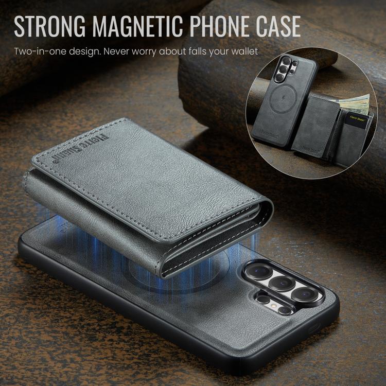 For Samsung Galaxy S26 Ultra 5G Fierre Shann 2 in 1 Holder RFID Card Slot Wallet MagSafe Phone Case