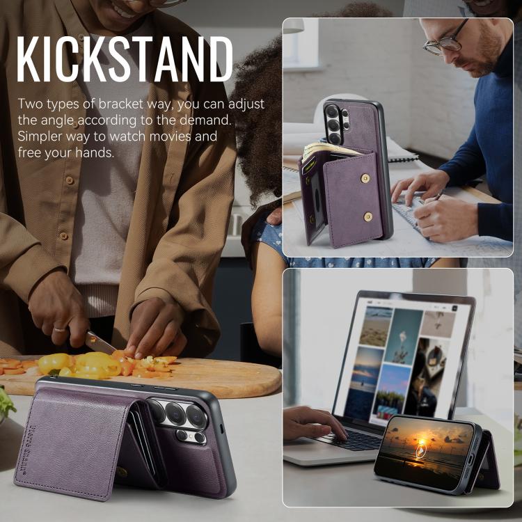 For Samsung Galaxy S26 Ultra 5G Fierre Shann 2 in 1 Holder RFID Card Slot Wallet MagSafe Phone Case