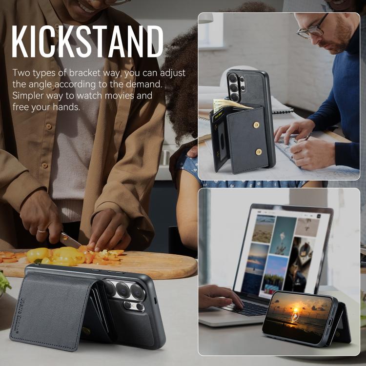 For Samsung Galaxy S26 Ultra 5G Fierre Shann 2 in 1 Holder RFID Card Slot Wallet MagSafe Phone Case