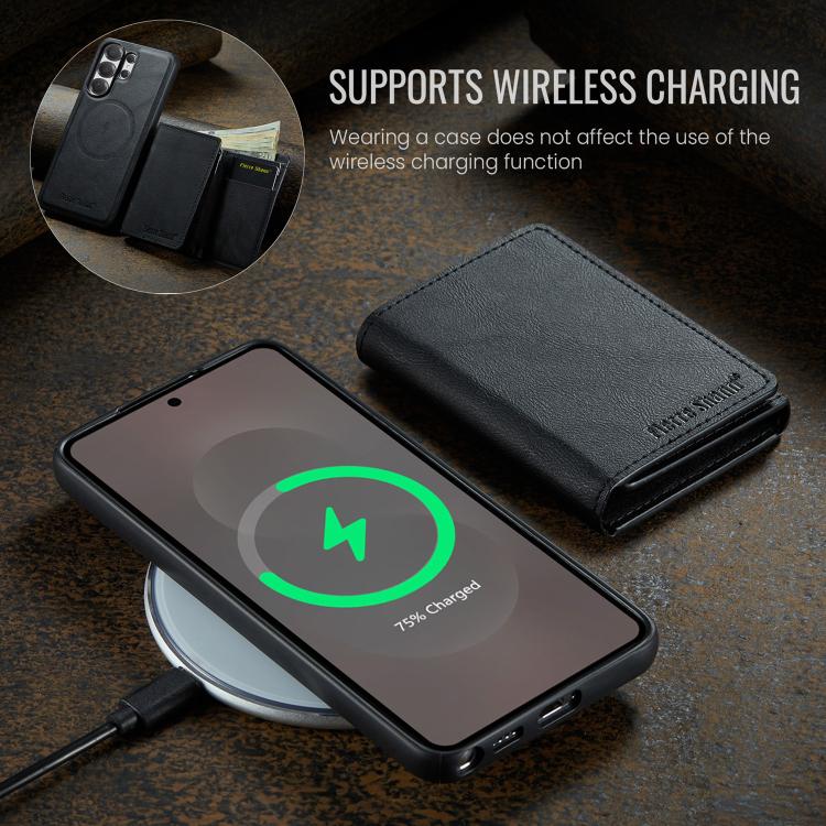 For Samsung Galaxy S26 Ultra 5G Fierre Shann 2 in 1 Holder RFID Card Slot Wallet MagSafe Phone Case